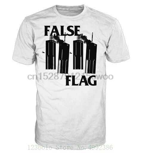

False Flag T Shirt 9 11 Conspiracy Truth World Trade Center Blackflag Norad Summer Style Hip Hop Men Tshirt Tops