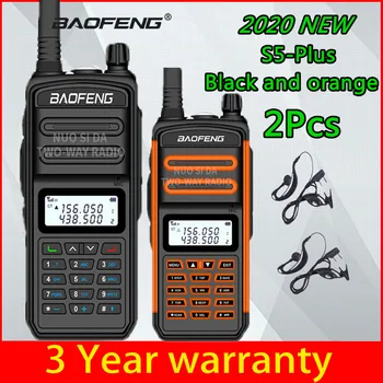 

2Pcs 2020 New BaoFeng S5 Plus two way radio 25km VHF UHF portable ham CB radio Baofeng ip67 Waterproof long range walkie talkie