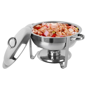 

ZOKOP 5L 2 Pack Stainless Steel Round Buffet Grill
