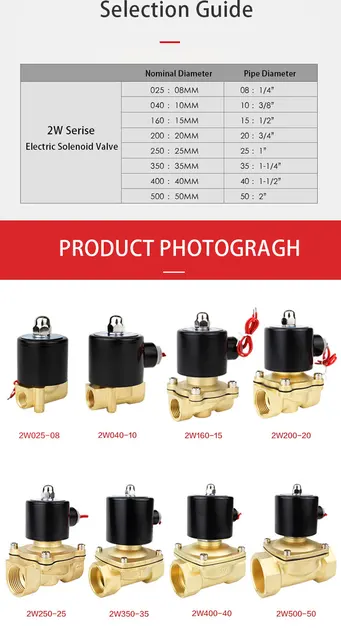 2" Inch Stainless Electric Solenoid Water Valve Zero Differential 24V DC Viton E