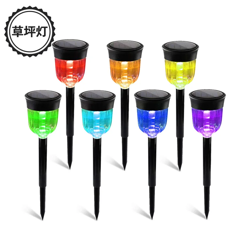 

Solar Lawn Ground Plugged Light Colorful Color Changing Outdoor Garden View Villa Green Lighting Christmas Mood Light