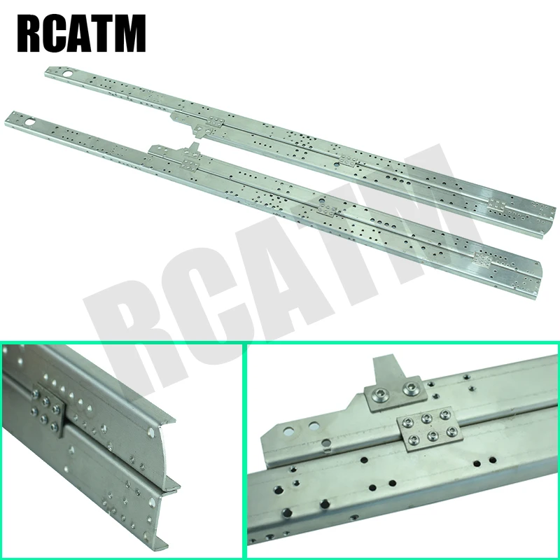 

6X6 8X8 Stainless Steel Double Girder for 1/14 Tamiya RC Truck Trailer Tipper Scania Actros MAN LESU JDM DIY Parts