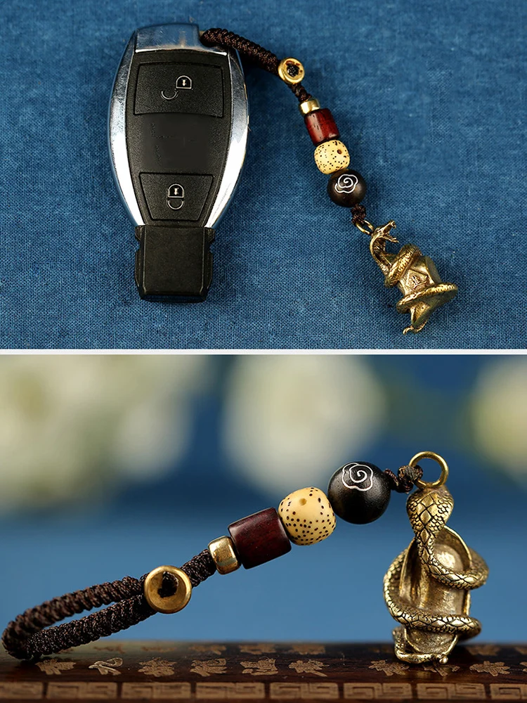 brass snake rope pendant (2)