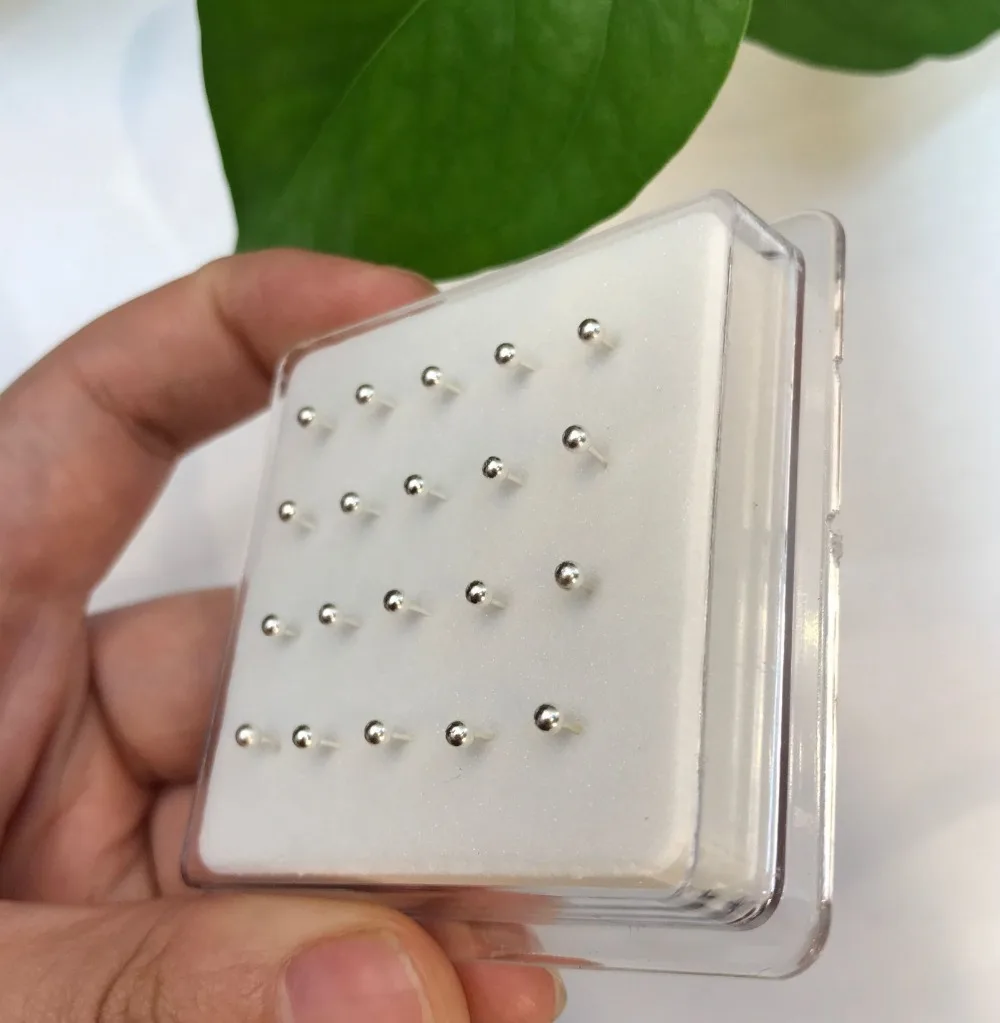 3,0 мм 20 шт teile/satz gerade post Nase pin 925 пробы Silber nasenstecker золотого цвета