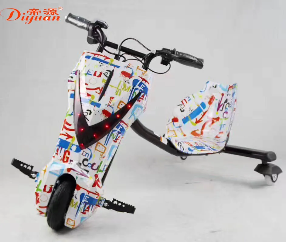 Новинка года; стильное платье электрическая детская 24V трехколесный велосипед дрейф автомобиль 360 Вращающийся квадратный Прокат картинг источник производители