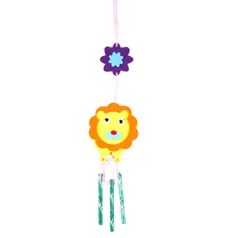 DIY Wind Chime дети ручной работы мультфильм животное нетканый материал для изготовления пасты посылка подарки для мальчиков и девочек - Цвет: 4