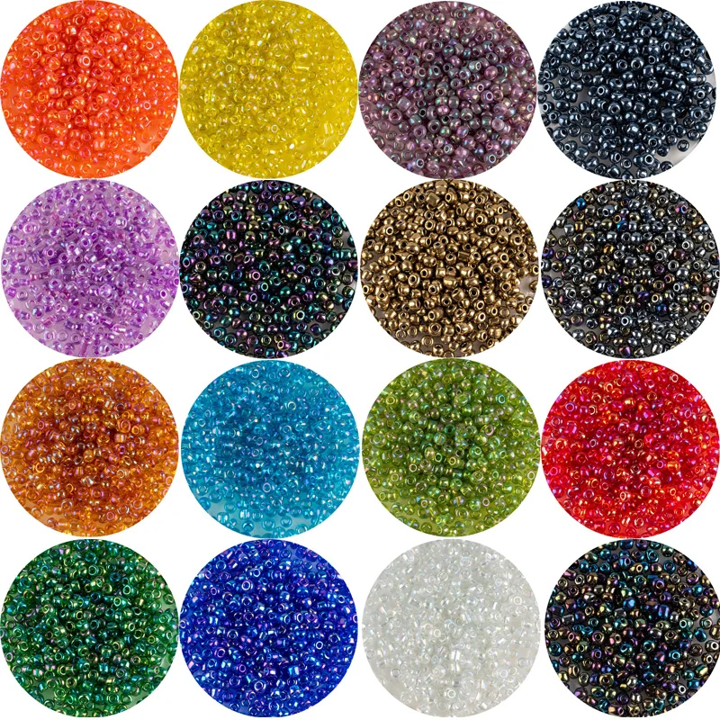 

MH glass colorful rice beads 200pcs 4mm multi-color loose beads for DIY handmade bracelet necklace beaded material accessories