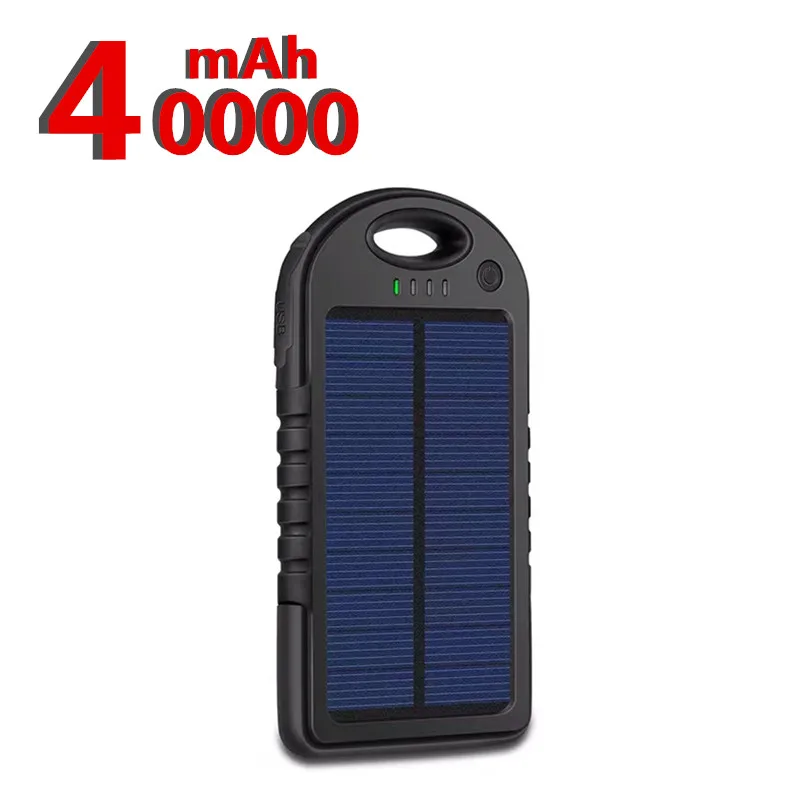 Водонепроницаемый внешний аккумулятор на солнечной энергии 40000 мАч с usb-портами