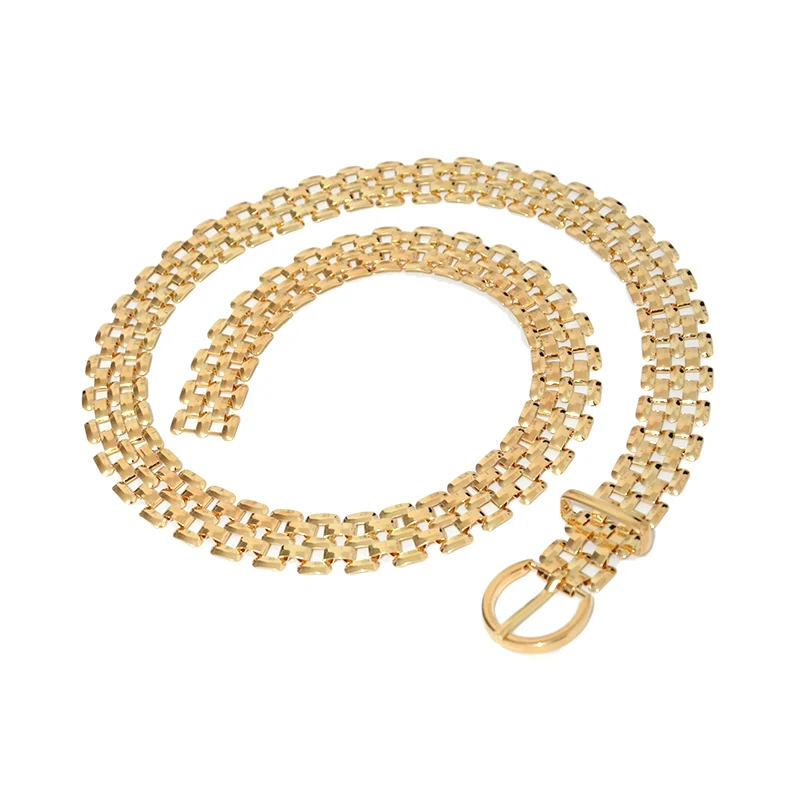 

Ремень-цепочка Женский, золотистый/2020, Ширина 3,5 см, серебряная металлическая сетка