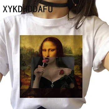 

Mona Lisa T Shirt Women Streetwear Funny Harajuku Tshirt Graphic Female Ulzzang Grunge T-shirt Casual Hip Hop Femme Top Tee