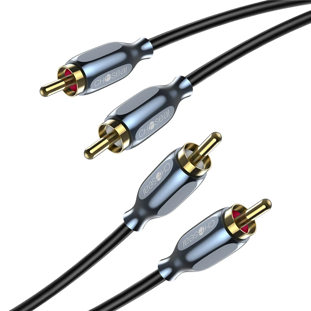 Choseal Rca Cabo Adaptador 3.5 mm Aux Rca Cabos Duplo Blindado Ouro-chapeado Step Down Design y Divisor Estéreo Cabo de Áudio - Image 5