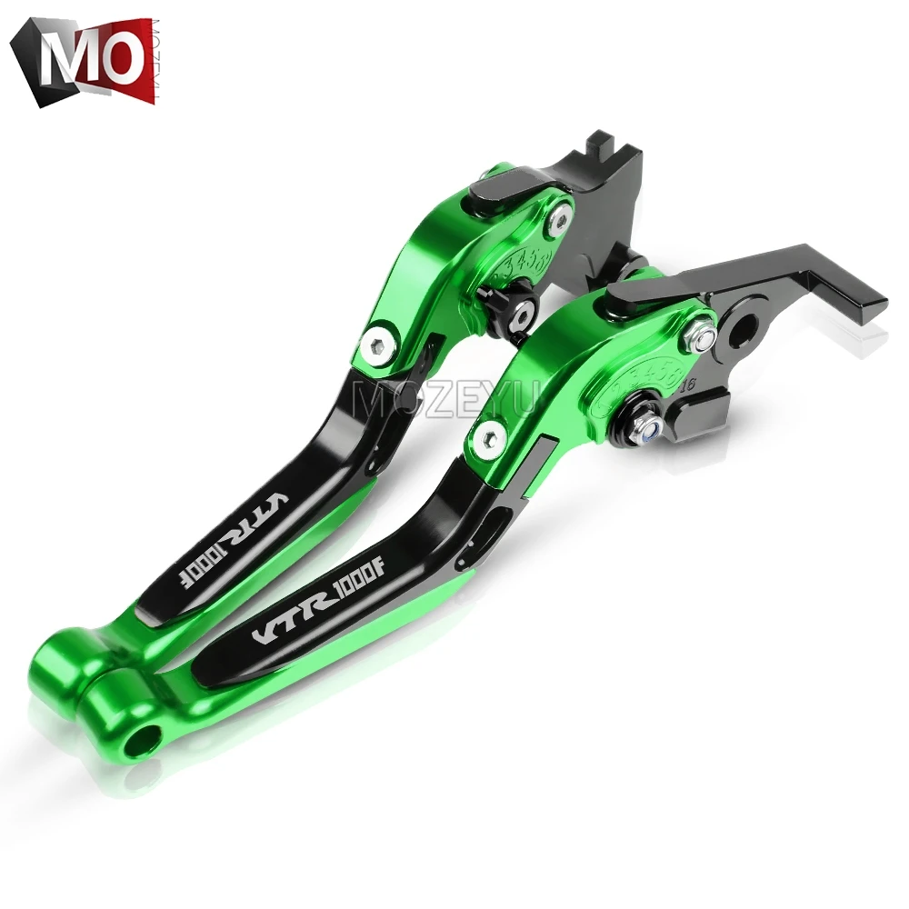 Для Honda VTR1000F/FIRESTORM VTR 1000F 1000 F VTR1000 F 1998-2005 Мотоцикл CNC регулируемые Выдвижные Тормозные Рычаги Сцепления - Цвет: Green