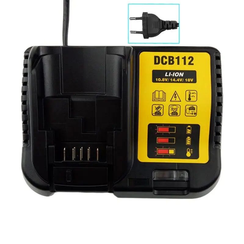 EU DCB112 Зарядное устройство для альтернативного крепления Dewalt натуральная 12V 20V Макс литий-ионный XR Батарея - Цвет: EU