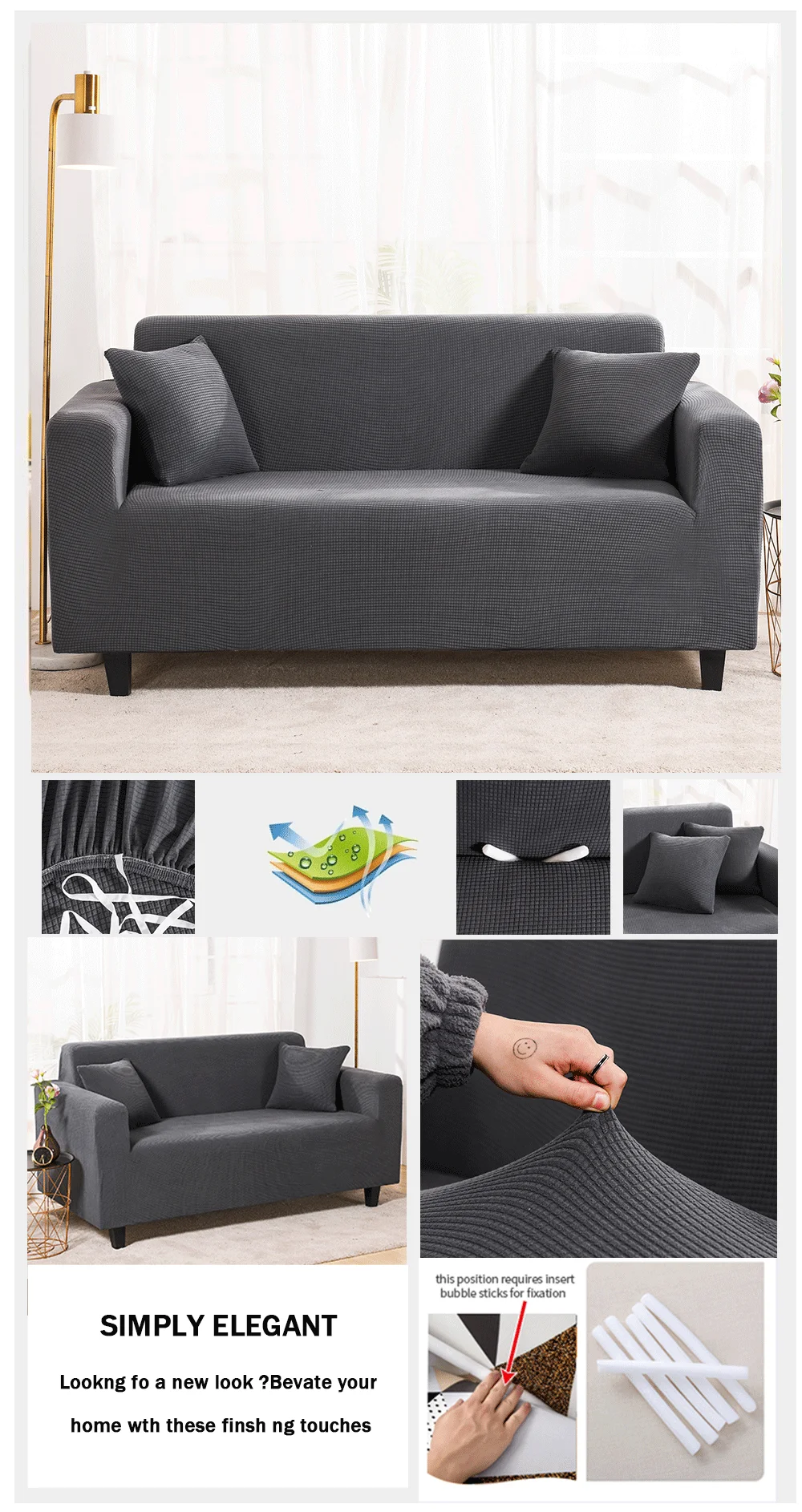 funda sofas ajustables Jacquard impermeable funda de sofa ajustable, funda  sofa chaise lounge, fundas de sofas elasticas ajustables, fundas sofas  elasticas adaptables - AliExpress