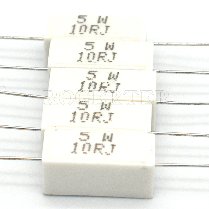 5W 10W 20W 5% Cement Resistor Ceramic resistor 0.1ohm/0.22/0.33/0.5/1/2/2.2/2.5/3/3.3R/4.7/5/8/10R/20/30/33/47/50/100ohm/1KR