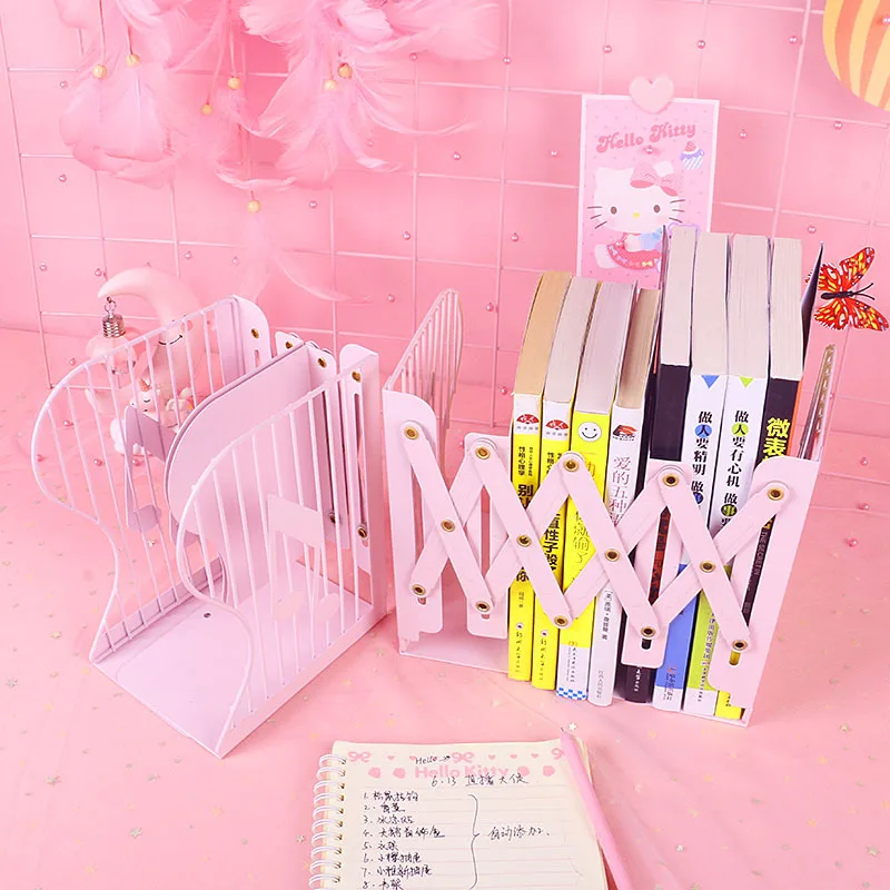 

Extendable Students Creative Music Notes Table Foldable Bookshelf Bookend Book Simplicity Organizing Layered Book Stand Rack