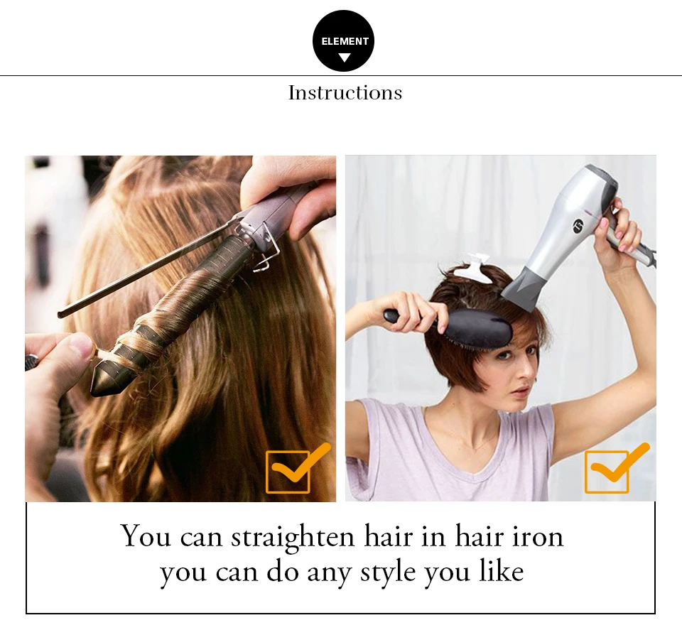 de cabelo sintético, resistente ao calor, parte