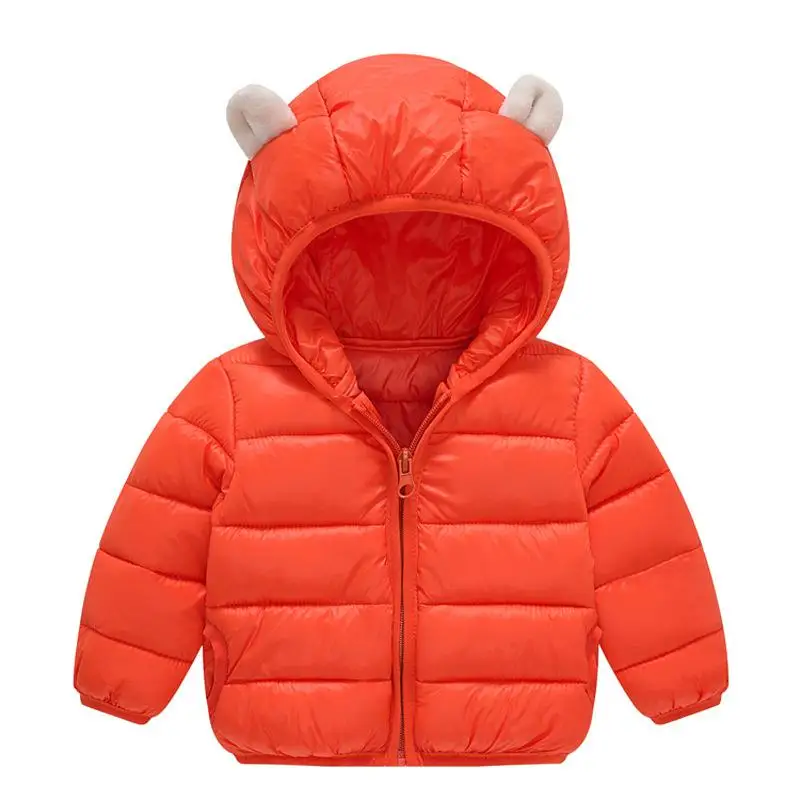 Girls Lightweight down cotton Clothing New Autumn Children Coat Autumn Kids Jacket Boys Outerwear infant Coats Baby Clothes - Цвет: Orange