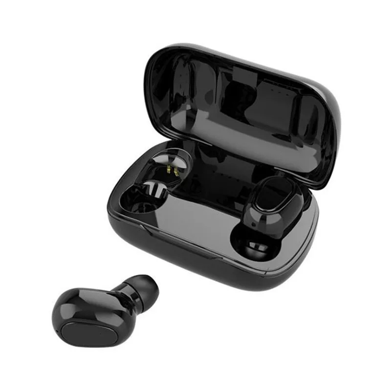 black UBeamer, новинка, гарнитура L21, Bluetooth, частная модель, в уши, мини версия 5,0, бизнес модель, беспроводная, с зарядной камерой - Цвет: black