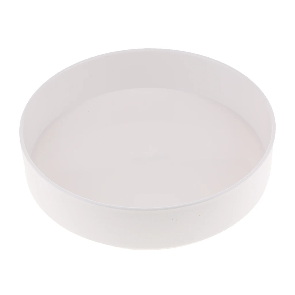 White 33cm Японская икебана ваза для цветов-круглая форма пластиковый Suiban горшок лоток контейнер, доступны различные типы - Цвет: White 33cm
