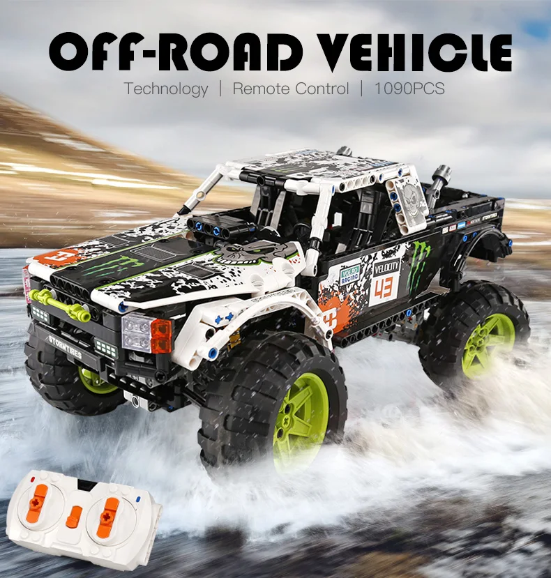 Technic series 4X4 внедорожные модели Vehile, игрушки, строительные блоки, набор блоков, классический автомобиль, совместимый 42099, Детский Рождественский подарок