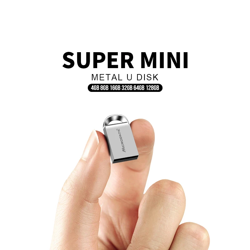 Personalized Mini Metal USB Flash Drive - Custom Logo Gift