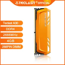 Teclast RAM A30 DDR4 8GB 2666MHz Aurora series module high performance armor memory 288PIN DIMM 1.2V work for desktop RAM memory