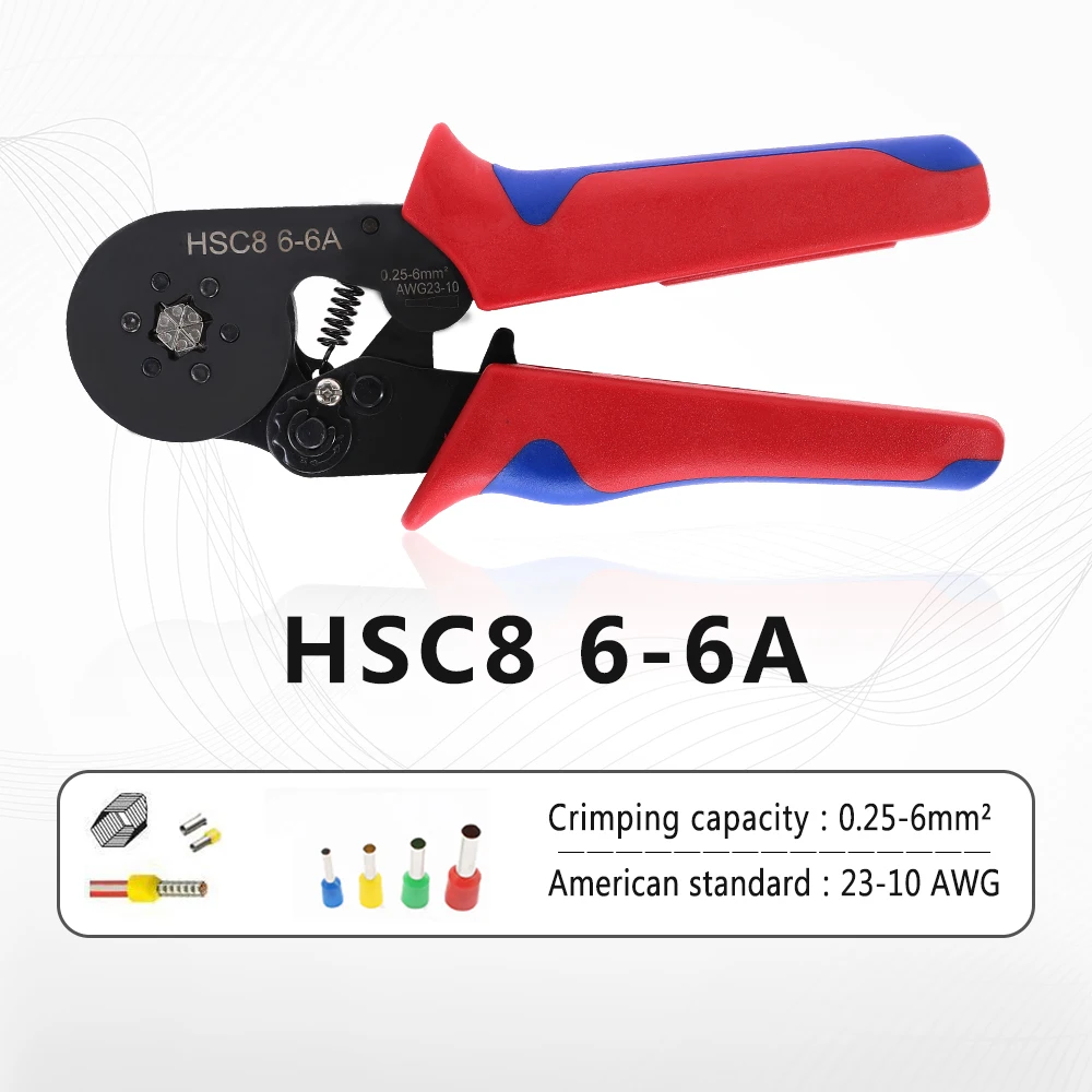 Саморегулирующиеся мини обжимные плоскогубцы FASEN HSC8 6 4 0 25 мм2 прямые немецкие