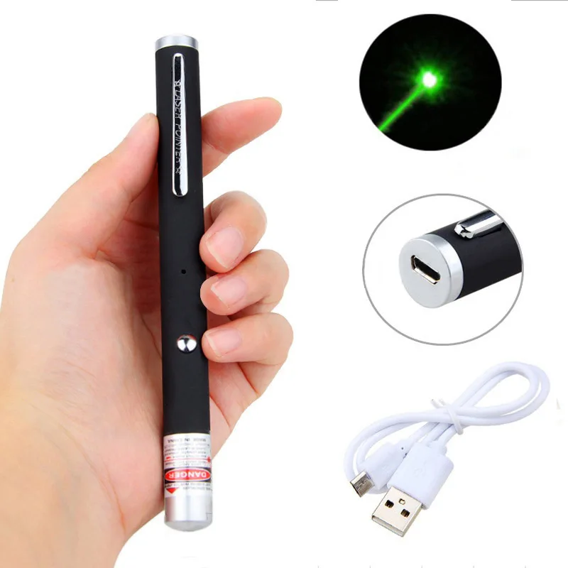 

Laser Laser Pointer High Power USB Green Red Laser Pointer 201 5MW 532nm Continuous Line Laser Ranging Green Hunting Laser