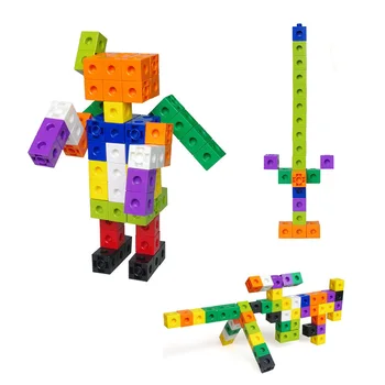 

DIY Magic Math Link Cubes Assembly Building Blocks Educational Toys Montessori Math Teaching Aids Children's Spatial Imagination
