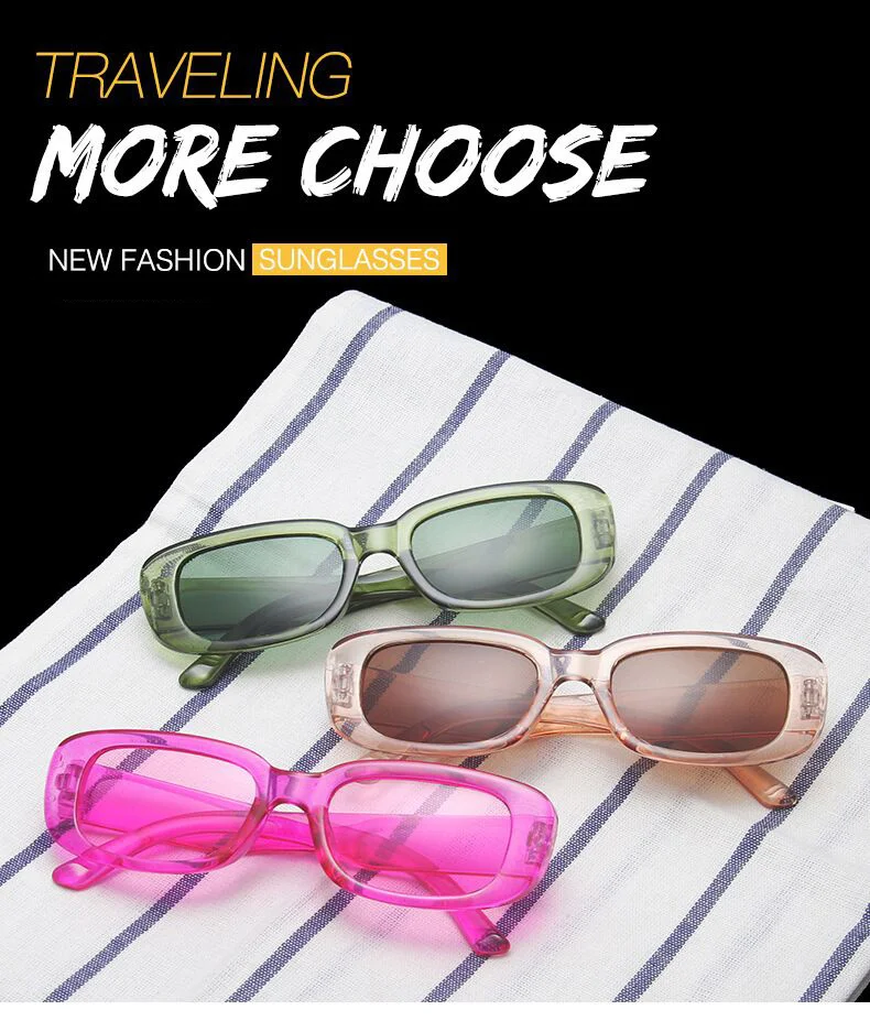 purple sunglasses Brand Square Sunglasses Woman Fashion Small Rectangle Sun Glasses Female Traveling Style Vintage Black Ladies Eyewear oversized square sunglasses