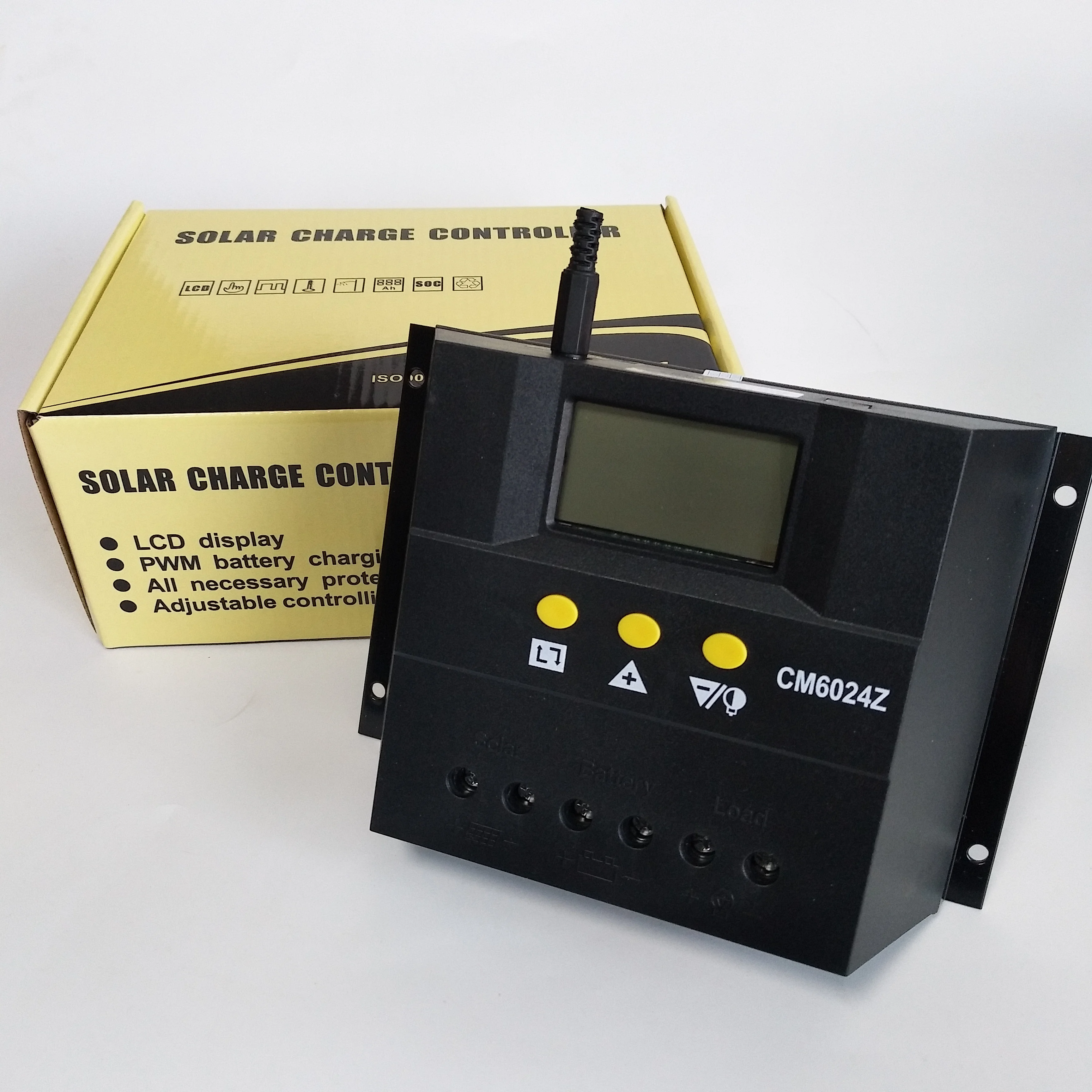 CM6024Z 60A 50A 40A 12 В 24 в автоматический ЖК-дисплей PWM солнечная панель контроллер заряда батареи солнечная домашняя система для использования в помещении