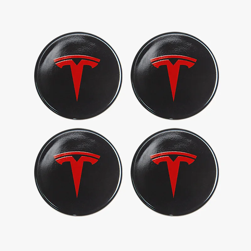 Автомобильный Стайлинг 4 шт./компл. Наружный диаметр: 60 мм для Tesla MODEL3 X S тип формы автомобиля колеса Крышка эмблема логотип автозапчасти toyota hilux - Цвет: 60MM -Red