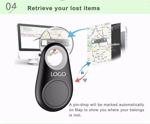 Мини-трекер против потери активности, умный Bluetooth 4,0, gps трекер, Детская сумка, кошелек для домашних животных, брелок, локатор, сигнализация