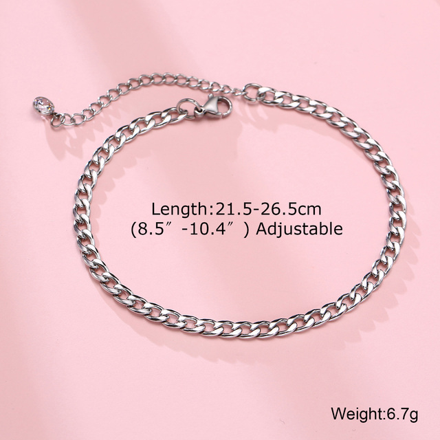 Anklet, Stainless Steel Rope Ankle, Anklets Bracelets for Men Women, Adjustable Twisted Rope Bracelet Gift