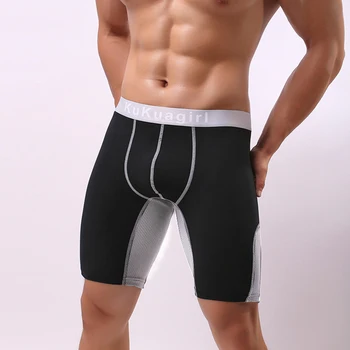 

Men boxers Sexy Breathable Two-Color Fitness Sport Comfortable Underwear male Underpants Intimates boxer