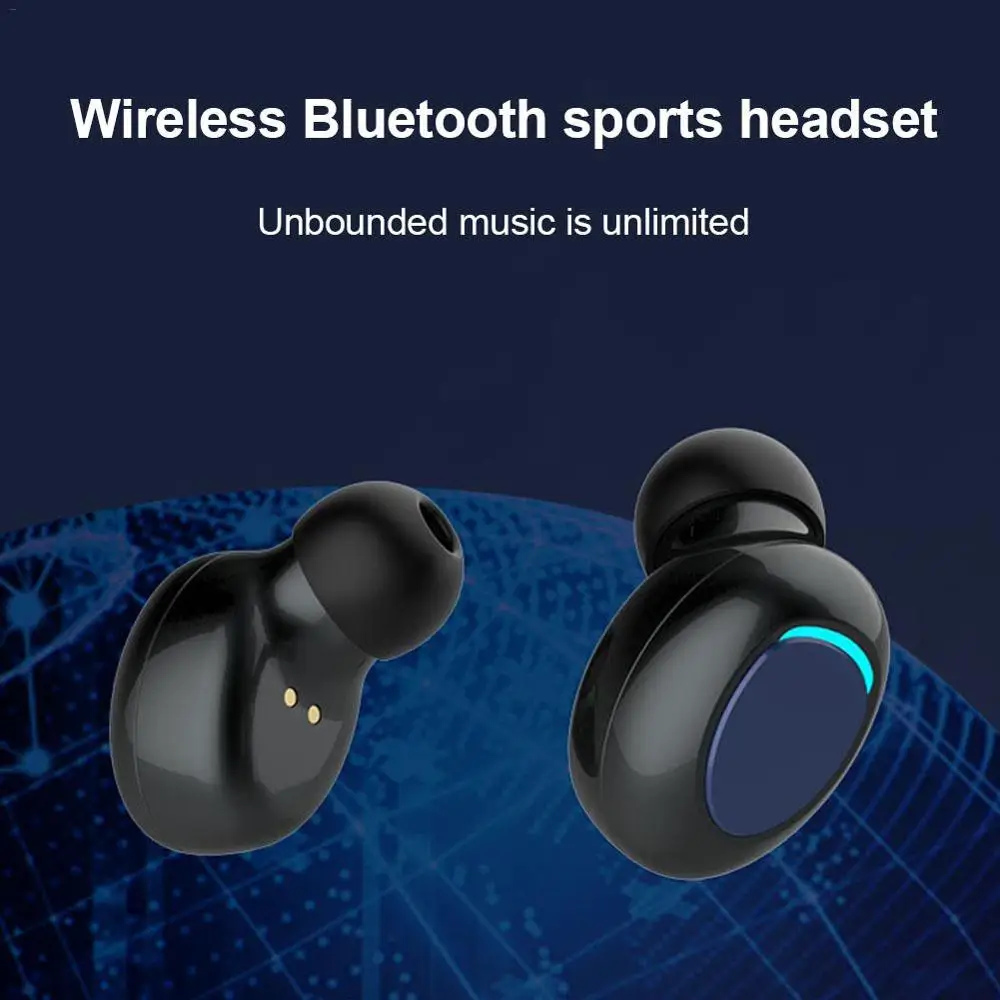 T3S TWS Bluetooth наушники Светодиодный дисплей питания истинные беспроводные двойные наушники мини невидимые наушники черный белый Высокое качество