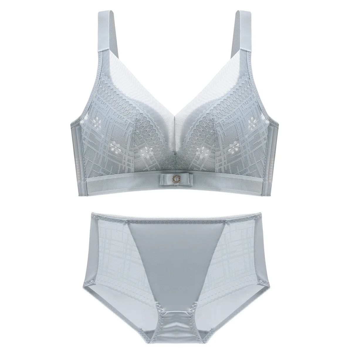 

New lace thin breathable rims-free bra with auxiliary breasts gathered and adjustable women's underwear set bra is small