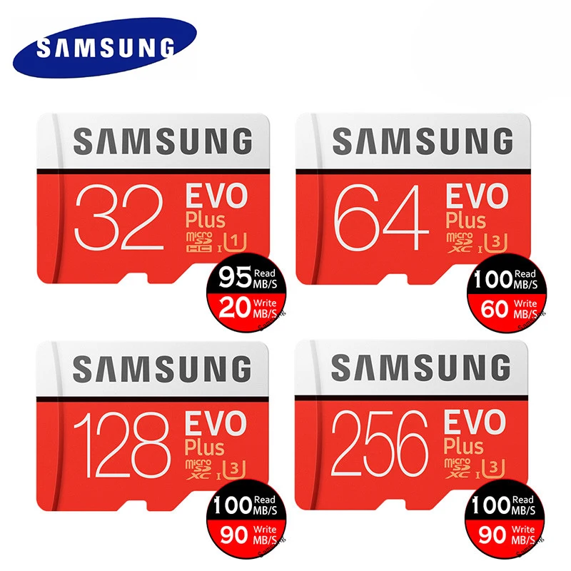 

TF Memory Card Micro SD Class 10 High Speed EVO Plus U3 32GB 128GB 256GB Mini USB 4 in 1 Microsd Card Reader Flash PS Vita Game