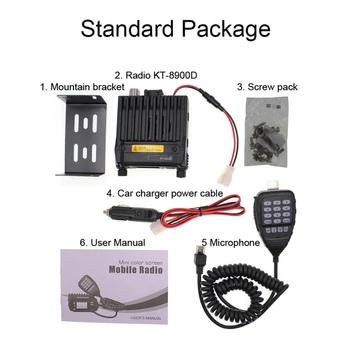 

25W quad-band dual-segment ultraviolet mini intercom QYT KT-8900D radio station dual-band four-way intercom color screen