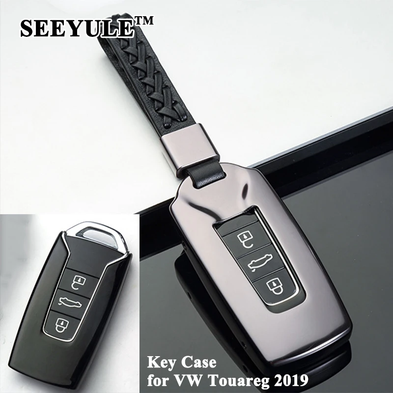 1pc SEEYULE New High quality Car Key Cover Shell Case Protector Styling Accessories for VW Volkswagen Touareg 2019 2020 | Автомобили и