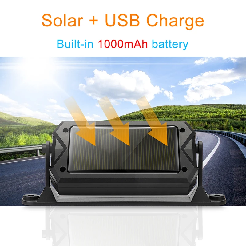 Car Wireless Tire pressure monitor 6 External TPMS Sensor 15bar Temperature Alarm System LCD USB Solar 6 wheel truck dedicated