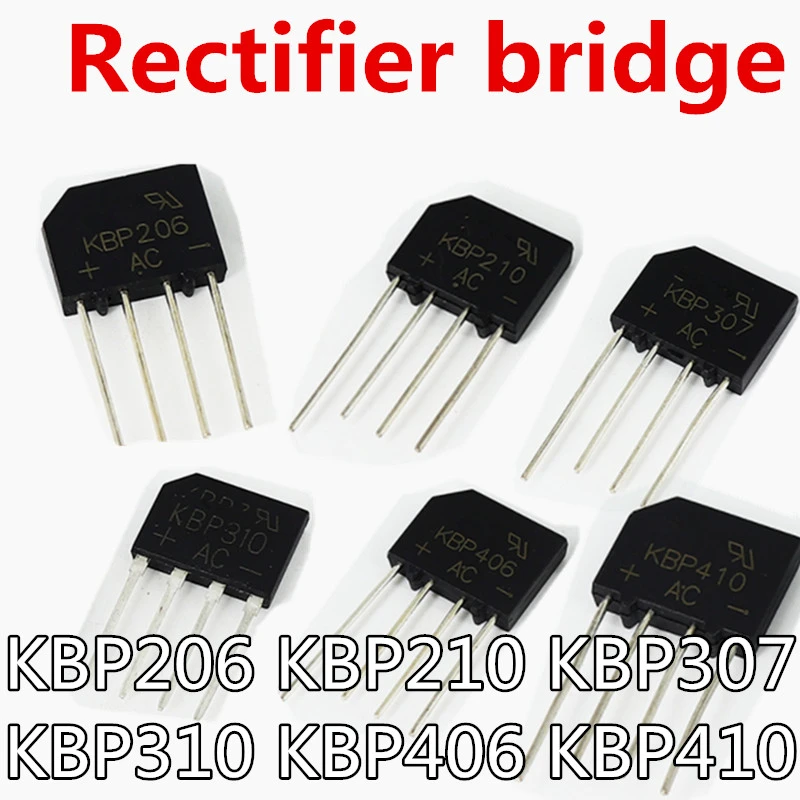 10pcs/lot Kbp206 Kbp210 Kbp307 Kbp310 Kbp406 Kbp410 Rectifier Bridge ...