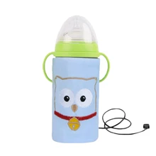 Brand New USB Flessenwarmer Draagbare Reizen Melk Warmer Baby Zuigfles Verwarmde Deksel Isolatie Voedsel Heater(China)