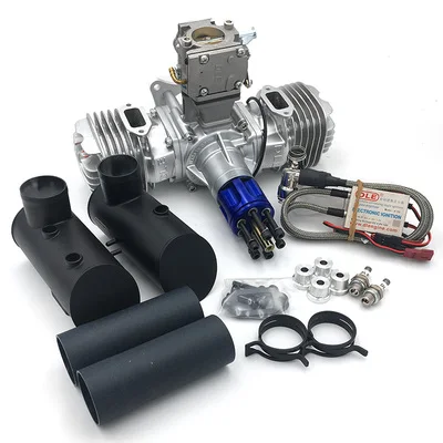 

DLE130 RC Model Gasoline Engine 130CC Displacement Dual Cylinder Two Strokes Air Cooling Hand Start