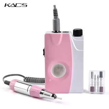 

KADS Portable Rechargeable Nail Drill Machine Manicure Machine Electric Nail File Nail Art Tools Set for Nail Milling Cutter