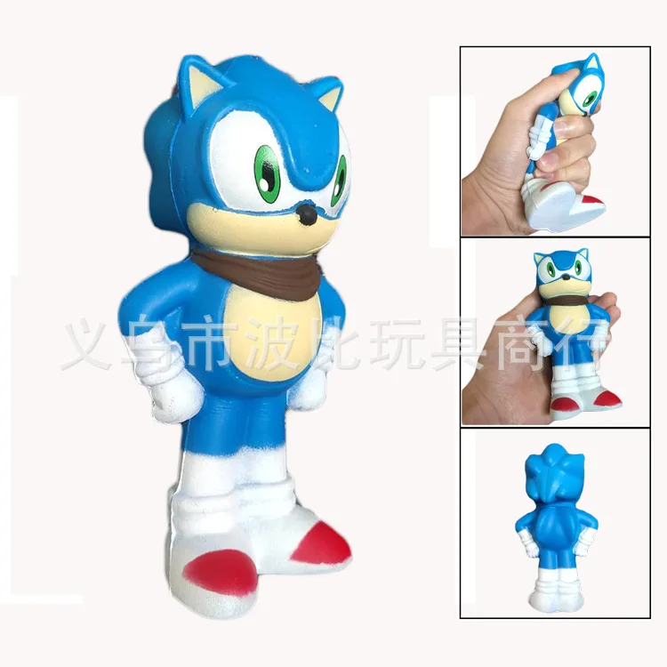 Мягкая звуковая модель Sonic Squishy Toys Pu Расслабляющая вентиляционная игрушка ремесла