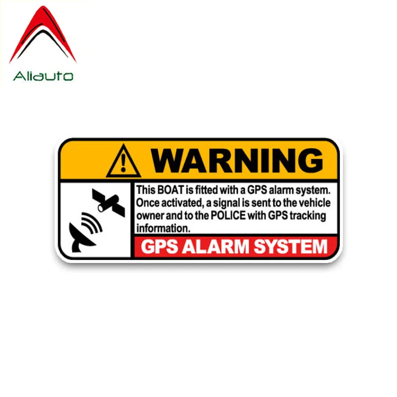 

Aliauto Warning Car Sticker Boat Real Time GPS Tracking Link To Police Sunscreen Reflective Anti-UV Decals PVC,13cm*5cm