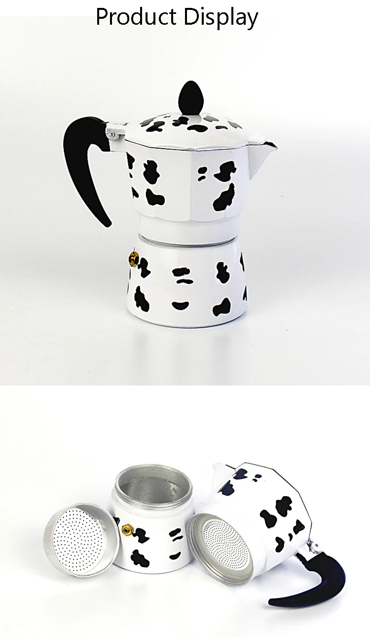 CUKYI, 6 чашек, 300 мл, неэлектрический чайник для кофе, алюминиевая плита, кофеварка с высококачественным металлическим фильтром