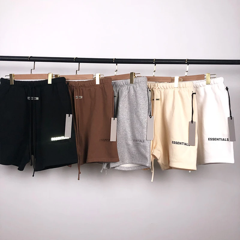 Pantalones cortos de chándal de algodón con estampado de letras para mujer, Shorts de chándal con estampado de letras, a la moda, 19SS